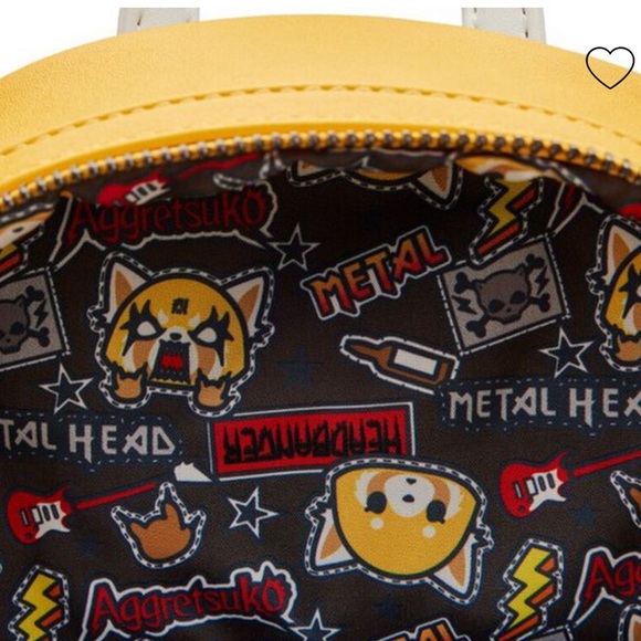 {loungefly} sanrio aggretsuko two-face cosplay backpack - Picture 4 of 15